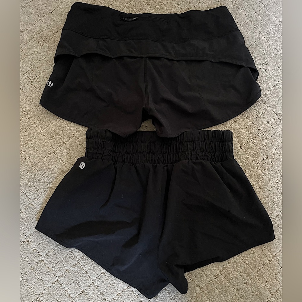 Lululemon and Zella running short set